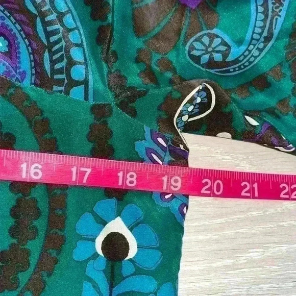 Banana Republic Retro Paisley Print Silk Shift Dress Size medium - Picture 6 of 9